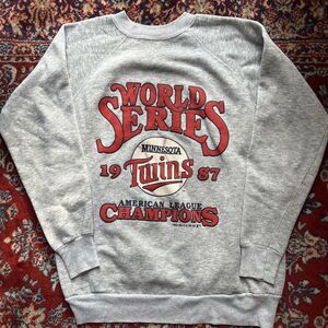 VINTAGE 1987 MINNESOTA TWINS WORLD SERIES AL CHAMPIONS SWEATSHIRT ADULT LARGE